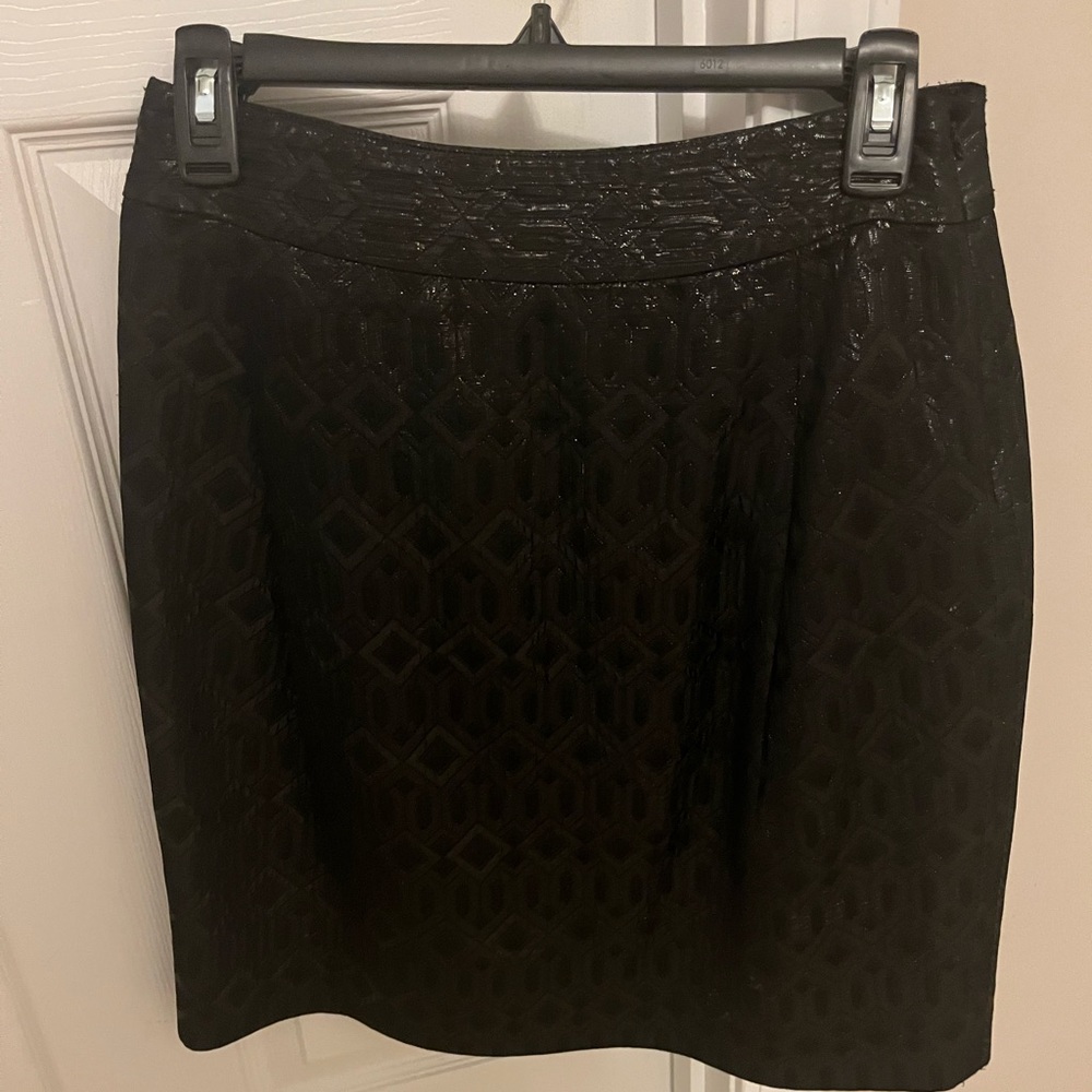 Tory Burch Black Geometric Pencil Skirt